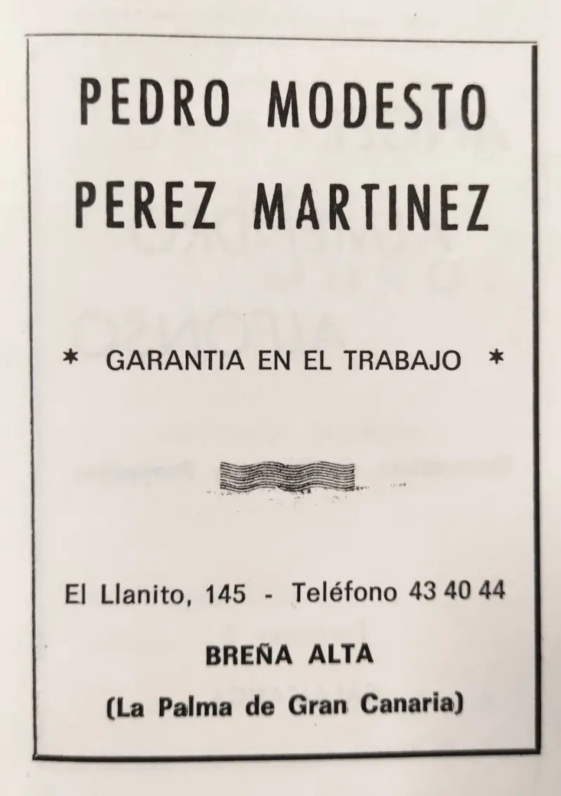 Publicidad La Palma, 1971